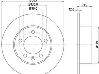 Disc frana MITSUBISHI COLT CZC Cabriolet (RG) (2006 - 2009) KRIEGER 0950004049 piesa NOUA