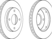 Disc frana MITSUBISHI COLT CZC Cabriolet (RG) (2006 - 2009) FERODO DDF1621C piesa NOUA