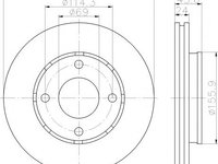 Disc frana MITSUBISHI COLT CZC Cabriolet (RG) (2006 - 2009) TEXTAR 92134803