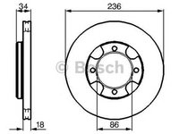 Disc frana MITSUBISHI COLT III C5 A BOSCH 0986478277