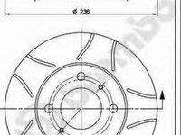 Disc frana MITSUBISHI COLT V CJ CP BREMBO 09.7056.75