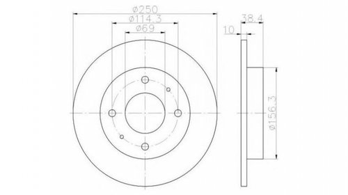 Disc frana Mitsubishi COLT VI (Z3_A, Z2_A) 20