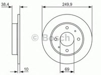 Disc frana MITSUBISHI COLT VI Z3 A Z2 A BOSCH 0986479966