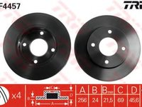 Disc frana MITSUBISHI COLT VI (Z3, Z2) (2002 - 2012) TRW DF4457 piesa NOUA