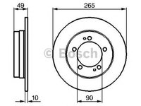 Disc frana MITSUBISHI ECLIPSE I D2 A BOSCH 0986478707