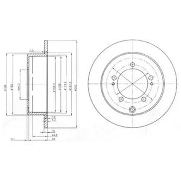 Disc frana MITSUBISHI ECLIPSE II D3 A DELPHI BG4037