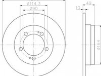 Disc frana MITSUBISHI ECLIPSE II D3 A TEXTAR 92063100