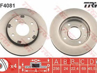 Disc frana MITSUBISHI GALANT Mk III (E1_A) - OEM - TRW: DF4081 - Cod intern: W02203244 - LIVRARE DIN STOC in 24 ore!!!