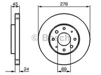 Disc frana MITSUBISHI GALANT VI EA BOSCH 0986479140