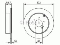 Disc frana MITSUBISHI GRANDIS NA W BOSCH 0986479532