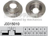 Disc frana MITSUBISHI LANCER Combi (CS) (2003 - 2008) NIPPARTS J3315010 piesa NOUA