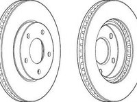 Disc frana MITSUBISHI LANCER Combi (CS) (2003 - 2008) FERODO DDF1599C piesa NOUA