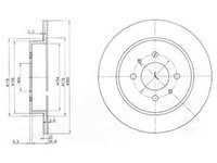 Disc frana MITSUBISHI LANCER III Station Wagon C1 V C3 V DELPHI BG3102