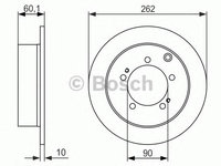 Disc frana MITSUBISHI LANCER limuzina (CS_A, CT0) - OEM - BOSCH: 0986479603|0 986 479 603 - Cod intern: W02654184 - LIVRARE DIN STOC in 24 ore!!!