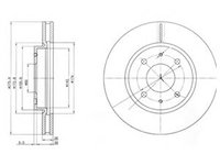 Disc frana MITSUBISHI LANCER limuzina (CS_A, CT0) (2000 - 2016) DELPHI BG4068