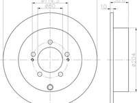 Disc frana MITSUBISHI LANCER limuzina (CY/Z_A) - OEM - QUARO: QD5004 - Cod intern: W02605403 - LIVRARE DIN STOC in 24 ore!!!