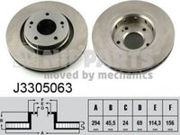 Disc frana MITSUBISHI LANCER limuzina CY Z A NIPPARTS J3305063