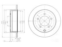 Disc frana MITSUBISHI LANCER SPORTBACK CX A DELPHI BG4198