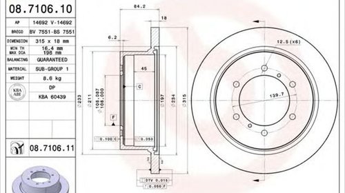 Disc frana MITSUBISHI PAJERO II Canvas Top V2