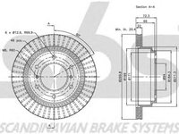 Disc frana MITSUBISHI PAJERO III autoturism de teren deschis V6 W V7 W SBS 1815203041