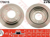 Disc frana MITSUBISHI PAJERO III V7 W V6 W TRW DF7061S PieseDeTop