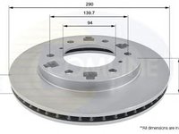 Disc frana MITSUBISHI PAJERO III V7 W V6 W COMLINE ADC0359V