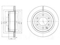 Disc frana MITSUBISHI PAJERO IV (V8_W, V9_W) (2006 - 2016) DELPHI BG4263 piesa NOUA