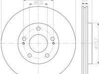 Disc frana MITSUBISHI PAJERO PININ (H6_W, H7_W) (1999 - 2007) TEXTAR 92148500 piesa NOUA