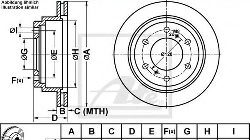 Disc frana MITSUBISHI PAJERO/SHOGUN IV (V8_W,