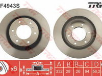 Disc frana MITSUBISHI PAJERO/SHOGUN (V90, V80, V8_V) (2006 - 2016) TRW DF4943S