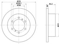 Disc frana MITSUBISHI SHOGUN II (V3_W, V2_W, V4_W), MITSUBISHI SHOGUN II autoturism de teren, deschis (V2_W, V4_W), MITSUBISHI G-WAGON (K90) - MINTEX