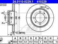 Disc frana MITSUBISHI SPACE STAR DG A ATE 24011002291