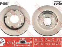 Disc frana MITSUBISHI SPACE WAGON (N3_W, N4_W) (1991 - 1998) TRW DF4081