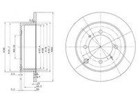 Disc frana MITSUBISHI SPACE WAGON (N3_W, N4_W) (1991 - 1998) DELPHI BG3400