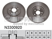 Disc frana N3300920 NIPPARTS pentru Chevrolet Tracker Chevrolet Trax