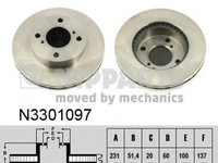 Disc frana N3301097 NIPPARTS pentru Nissan Pixo