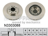 Disc frana N3303088 NIPPARTS pentru Mazda Cx-7 Mazda Cx-9