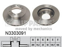 Disc frana N3303091 NIPPARTS pentru Mazda B-serie Mazda Bounty Mazda Proceed Mazda Bt-50