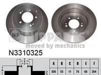 Disc frana N3310325 NIPPARTS pentru Hyundai Tucson Kia Sportage