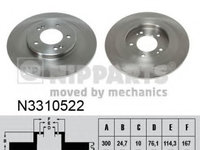 Disc frana N3310522 NIPPARTS pentru Hyundai I40