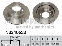 Disc frana N3310523 NIPPARTS pentru Kia Sorento