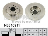 Disc frana N3310911 NIPPARTS pentru Opel Astra Chevrolet Orlando Chevrolet Cruze Chevrolet Volt Opel Zafira