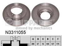 Disc frana N3311055 NIPPARTS pentru Nissan Cabstar