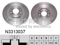 Disc frana N3313037 NIPPARTS pentru Mazda 6 Mazda Atenza