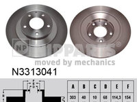 Disc frana N3313041 NIPPARTS pentru Mazda Cx-5