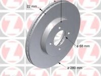 Disc frana NISSAN 240 SX (S13), NISSAN PRIMERA (P11), NISSAN PRIMERA Hatchback (P11) - ZIMMERMANN 200.2514.00