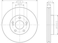 Disc frana NISSAN 300 ZX (Z32), NISSAN 200 SX cupe (S14) - HELLA PAGID 8DD 355 106-311