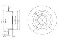 Disc frana NISSAN ALMERA   hatchback (N15) (1995 - 2000) DELPHI BG3126