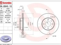 Disc frana NISSAN ALMERA I Hatchback N15 BREMBO 09694210