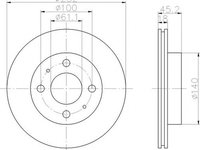 Disc frana NISSAN ALMERA I Hatchback N15 TEXTAR 92090900